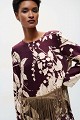 Floral blouse with fringe details
