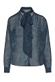 Printed blouse with scarf