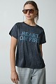 Animal print T-shirt με τύπωμα