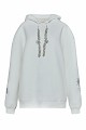 Hooded sweatshirt with rhinestone drawstrings