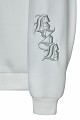 Hooded sweatshirt with rhinestone drawstrings