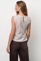 Sleeveless striped top with a decorative bow