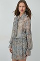 Mini animal print dress with a scarf detail