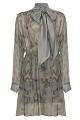 Mini animal print dress with a scarf detail