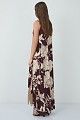 Maxi floral dress with a decorative scarf