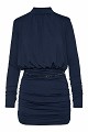 Mini turtleneck dress with ruching