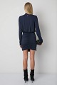 Mini turtleneck dress with ruching