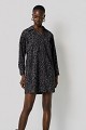 Rochie-cămașă scurtă cu print leopard