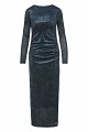 Printed velvet midi dress