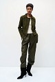 Pantaloni Joy barrel cu efect de piele