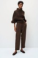 High-waisted pleated trousers