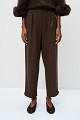 High-waisted pleated trousers
