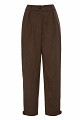 High-waisted pleated trousers