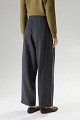 High-waisted pleated trousers