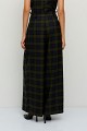 Checked wide-leg trousers with pleats