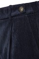Pleated velvet-look trousers