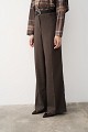 High-waisted checked trousers
