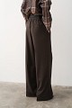 High-waisted checked trousers