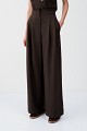 Pantaloni wide-leg cu talie înaltă și dungi