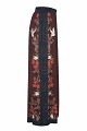 Printed wide-leg trousers with satin finish