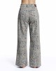 Blugi Erika wide-leg cu animal print