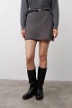 Plaid wool mini skirt