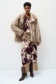 Maxi floral wrap skirt with fringed hem