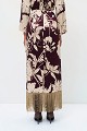 Maxi floral wrap skirt with fringed hem