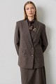 Blazer a cuadros de doble botonadura