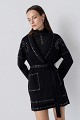 Knitted cardigan with rhinestone embellishments