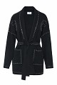 Knitted cardigan with rhinestone embellishments