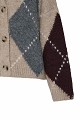Argyle knit cardigan