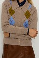 Cardigan din tricot cu print