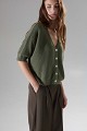 Cardigan din tricot cu mâneci 3/4