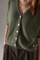 Cardigan din tricot cu mâneci 3/4