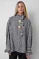 Checked shirt with ruffle details