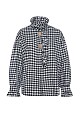 Checked shirt with ruffle details