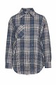 Plaid shirt with rhinestones