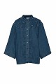 Denim overshirt with decorative embellishments