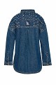 Denim overshirt με γυαλιστερές πέτρες