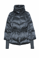 Puffer jacket with ribbed sleeves