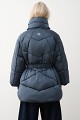 Puffer jacket with ribbed sleeves