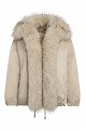 Reversible jacket with detachable faux fur