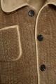 Reversible shearling jacket