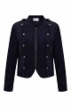Velvet-look zip-up blazer