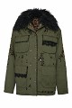 Embroidered jacket with fur detailing