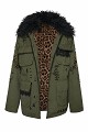 Embroidered jacket with fur detailing