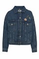 Denim τζάκετ με διακοσμητικές καρφίτσες