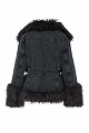 Denim jacket with faux faux fur