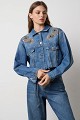 Denim jacket with embroidered details